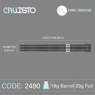 Callisto 01 Softip 90 % NT 20 gram fra Winmau