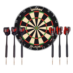 Winmau komplet start pakke - Blade 6 dartskive & 2 sæt pile med tilbehør