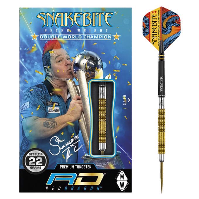 Peter Wright Double WC Gold Plus 85% NT steeltip