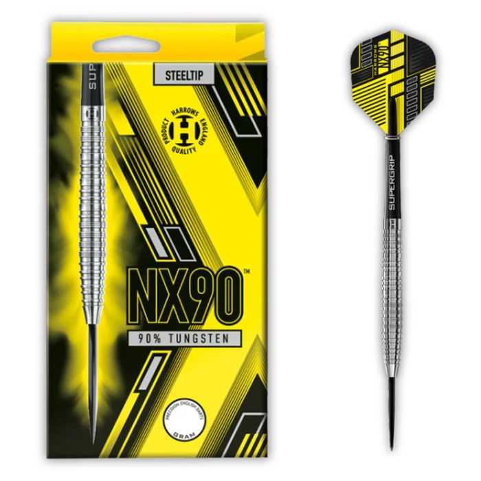 NX90 Tapered 90% NT steeltip dartpile fra Harrows
