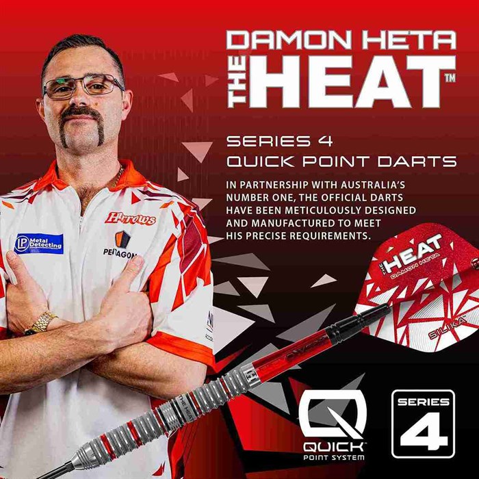 Damon Heta 90% NT Series 4 steeltip dartpile fra Harrows