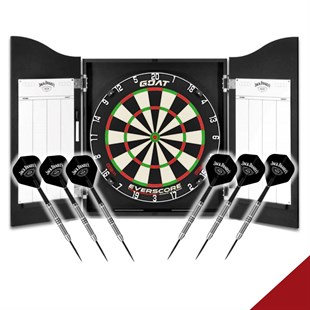 Jack Daniels dartsæt - JD dartskab, JD pile og dartskive