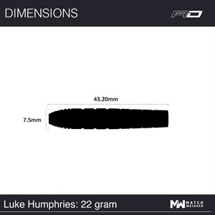 Luke Humphries - 50 Years Player Edition 90% NT steeltip dartpile - 22 gram