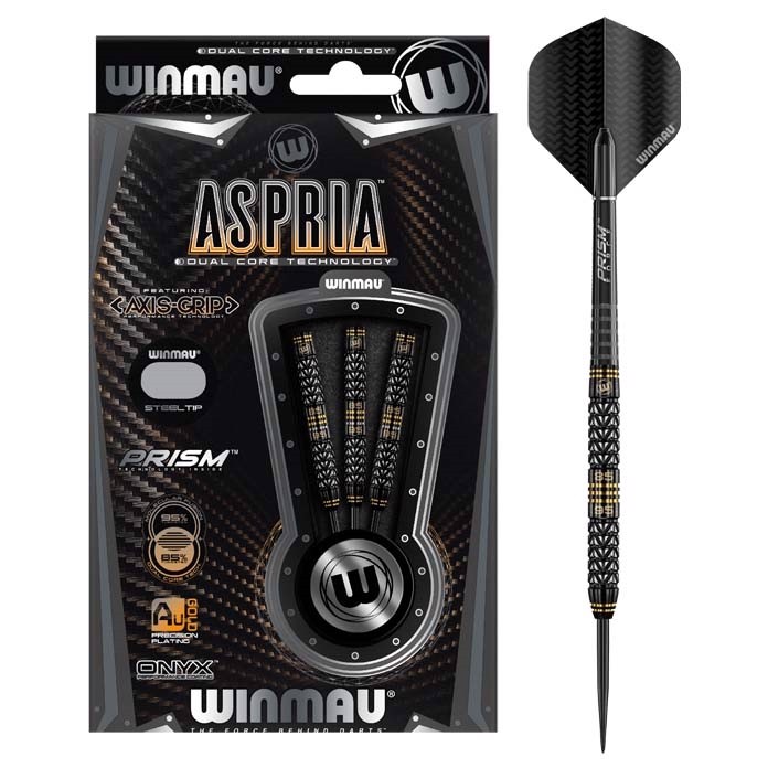 Aspria Dual Core 85/95% NT steeltip dartpile fra Winmau
